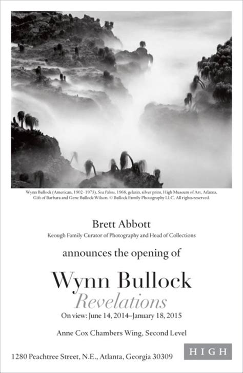 Wynn Bullock Revelations At The High Museum Apag American
