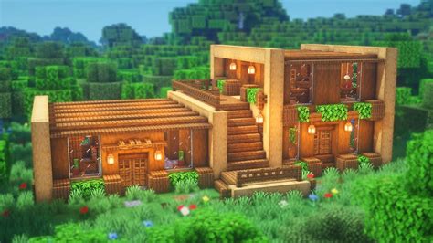 Here is a simple yet elegant wood house built by nightwolf. Minecraft: How to Build a Wooden House | Simple Survival ...