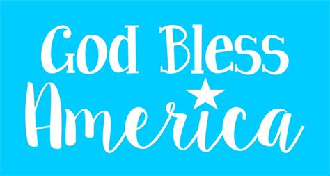 God Bless America Stencil Reusable Stencil Available In Etsy Italia