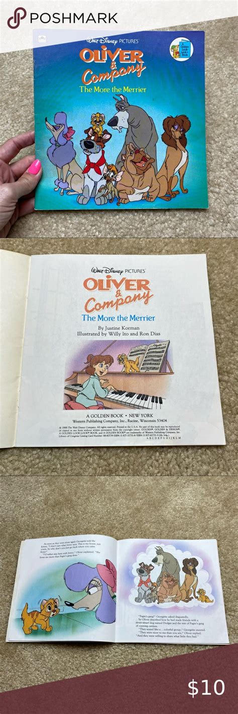 Vintage Walt Disney Pictures Oliver And Company The More The Merrier 1988 Walt Disney Pictures