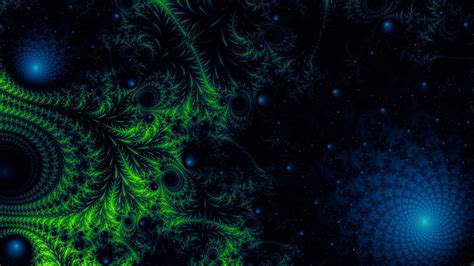 Green Blue Tangled Fractal Pattern 4k Hd Abstract Wallpapers Hd