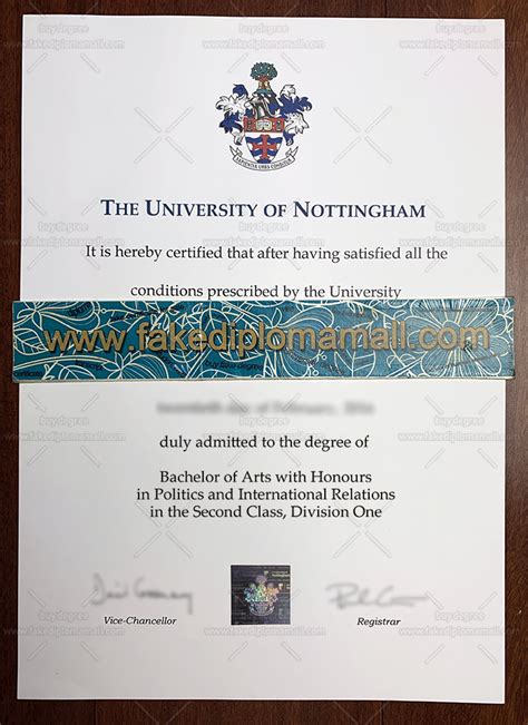 How To Buy The University Of Nottingham Ba Degree Certificate Best