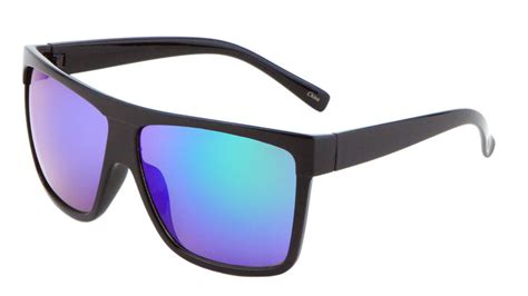 Classic Flat Top Color Mirror Lens Wholesale Bulk Sunglasses Frontier Fashion Inc