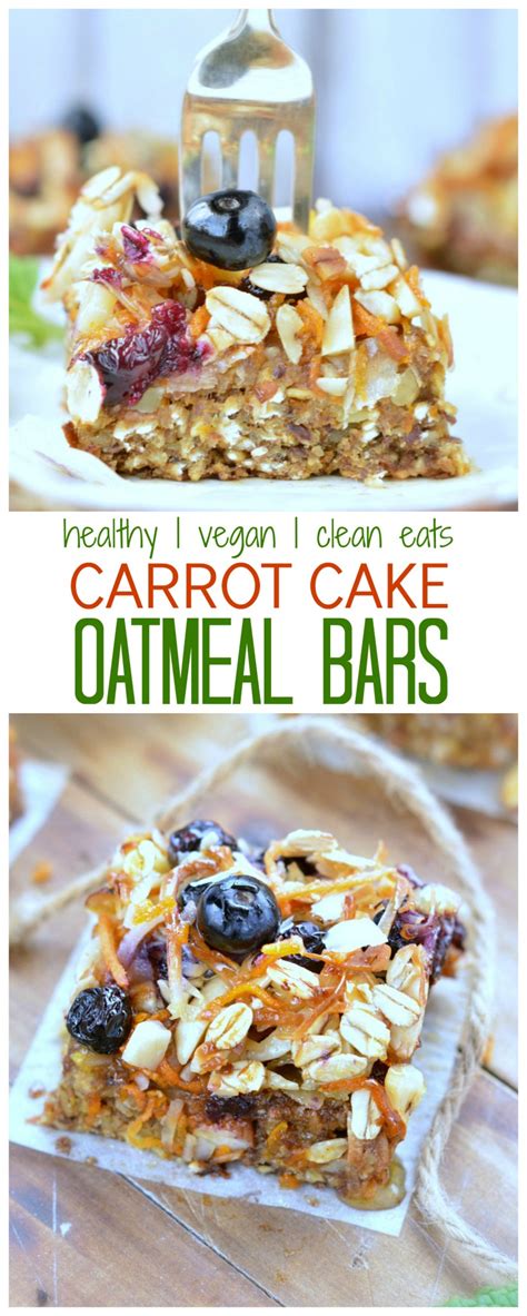 Preheat oven to 350°f & grease an 8″x8″ baking dish (or line with parchment paper), set aside. Carrot Cake Baked Oatmeal Bars |Healthy breakfast ...