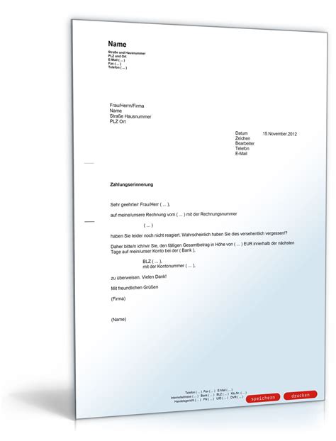 Check spelling or type a new query. Zahlungserinnerung - Muster-Vorlage zum Download