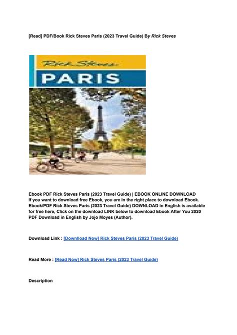 Download Pdf Rick Steves Paris 2023 Travel Guide By Rick Steves