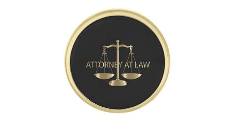 Attorney At Law Black And Gold Gold Finish Lapel Pin Zazzle