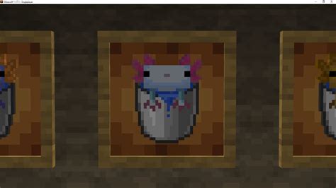 Colored Axolotl Buckets With Babies For Old Faithful Minecraft Texture Pack