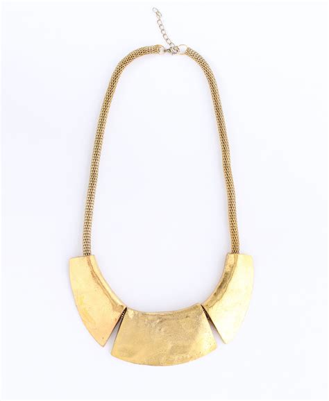 Chunky Gold Statement Necklace Chunky Gold Bib Necklace On Luulla