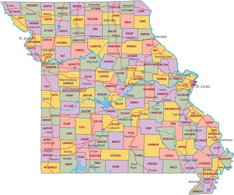 Map Of The State Of Missouri World Map