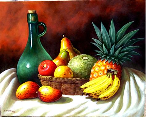 Bodegon Con Frutas Tropicales 2 Painting By Eusebio Vidal Artmajeur