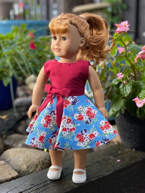 Forever 18 Inches Elastic Back Circle Skirt Doll Clothes Pattern 18 Inch American Girl Dolls