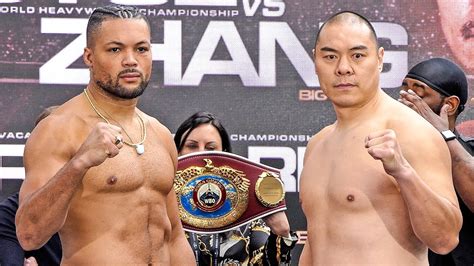 Joe Joyce Vs Zhilei Zhang • Full Weigh In And Final Face Off • Bt Sport And Top Rank Boxing Youtube