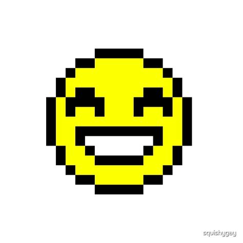 Pixel Smiley Emoji Par Squishygay Redbubble