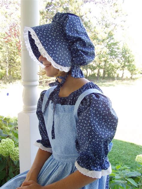 Girls Pioneer Prairie Colonial Dress Costume Blue Choose Your Etsy