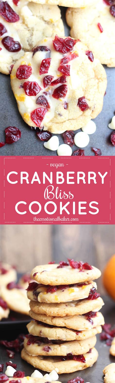Cranberry Bliss Cookies The Emotional Baker
