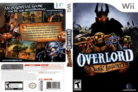 Overlord Dark Legend Wii Videogamex