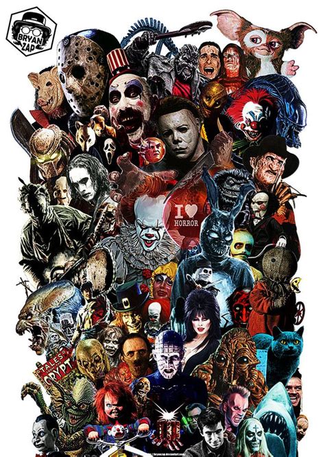 horror movies icons art by bryanzap on deviantart affiche