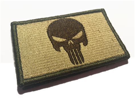 3x2 The Punisher Tactical Military Morale Velcro Patch Close Color