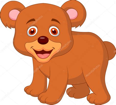 Cute Baby Bear Cartoon — Stock Vector © Tigatelu 23939269