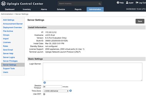 Server Settings Control Center User Guide
