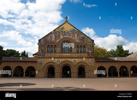 Exterior View Of Memorial Church Main Quad Stanford University