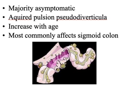 Diverticular Disease Of The Colon Flashcards Quizlet