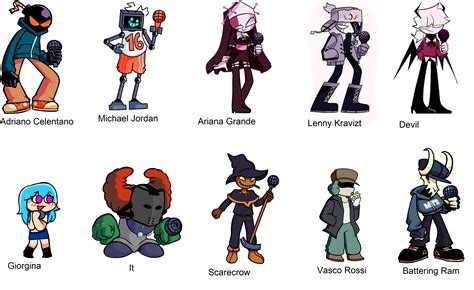Fnf Mod Characters Namesmy Mom Edition Part 2also Some Of Them Are