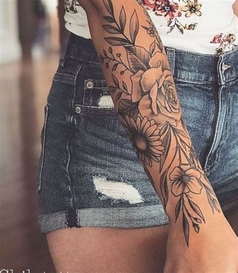 flower tattoo sleeve for women design ideas [33] wagepon ideas forearm tattoo women tattoos