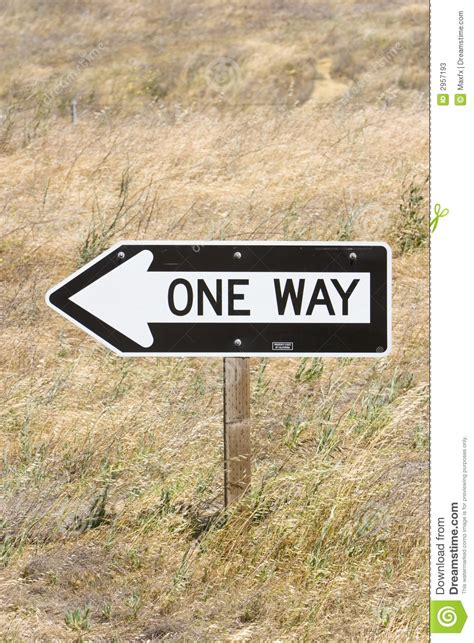 One Way Sign Stock Image Image Of Signpost Isolated 2957193