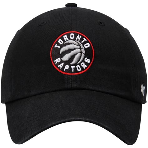 Mens Toronto Raptors 47 Brand Black Circle Logo Cleanup Adjustable
