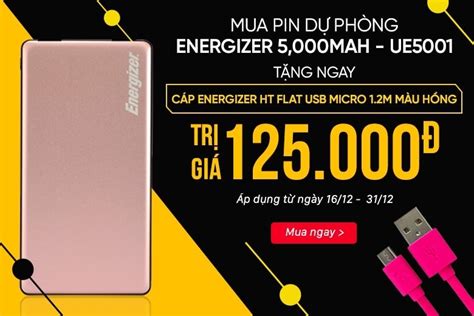 Tặng Ngay Cáp Sạc 125k Khi Mua Pin Sạc Ue5001rg Tại Di Động Việt Công