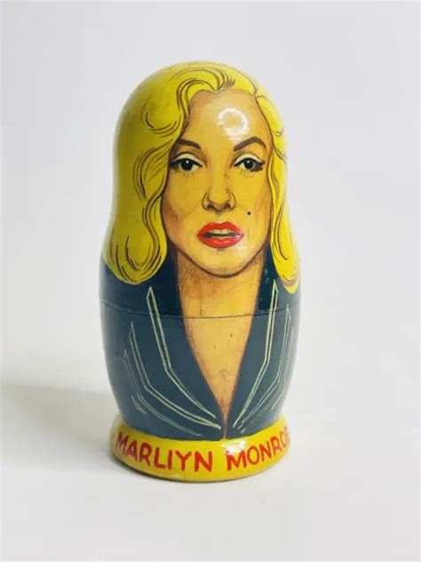 Vintage Marilyn Monroe Russian Nesting Doll Set In Russia American Sex Symbol 31 99 Picclick