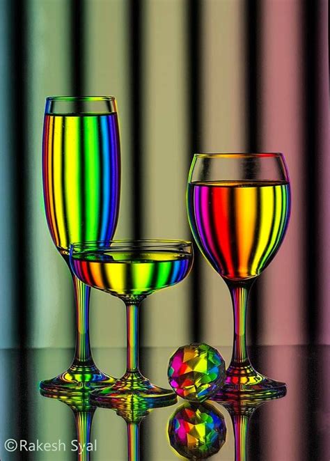 Hues Of Rainbow By Rakeshsyal Glass Photography Wine
