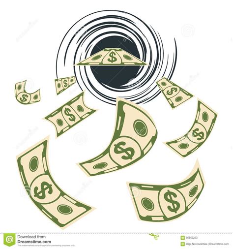 Euro Money Flow In Black Hole Royalty Free Stock Image 6799600