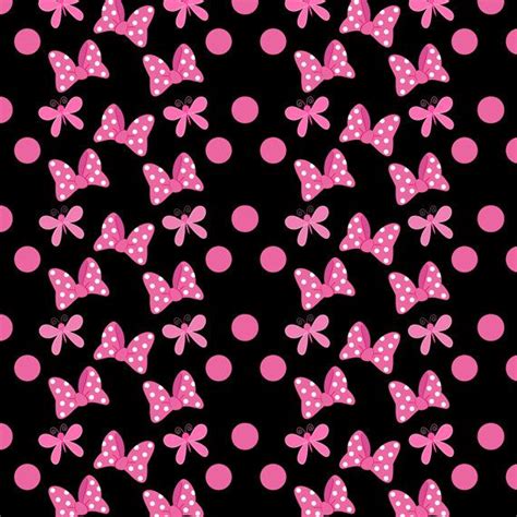 Minnie Mouse Digital Paper Pack Polka Dots Minnie Mouse Heads Stars