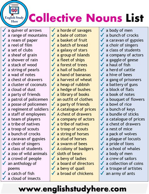 Collective Nouns 200 Most Important Collective Nouns In English Artofit