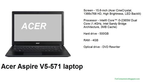 Acer Aspire V5 571 Laptop Test Specs And Review