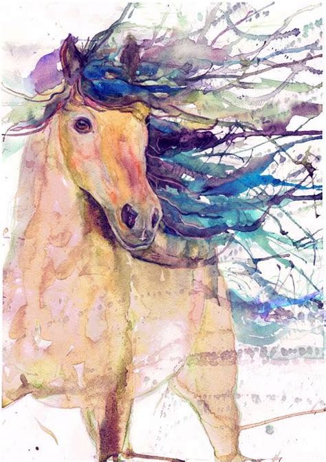Equine Art Abstract Abstract Horse Painting Abstract Art Watercolor