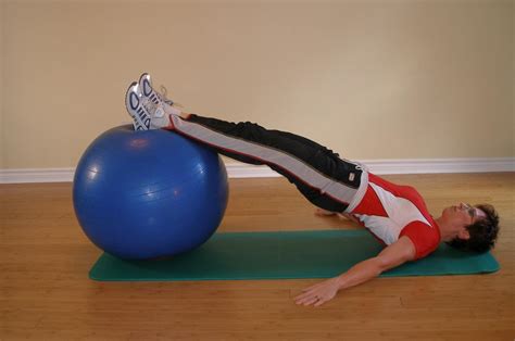 Exercise Ball Leg Raise