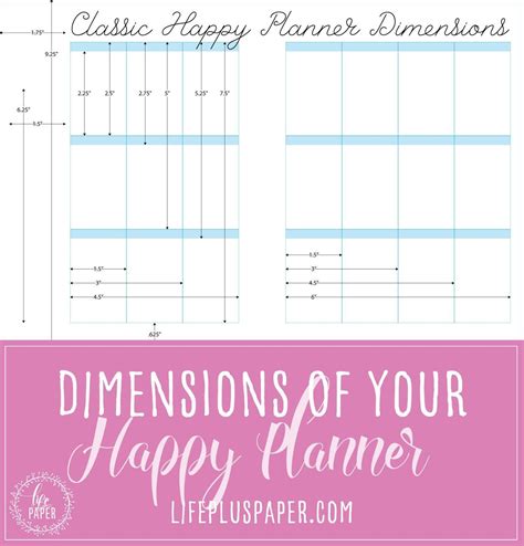 Happy Planner Template Unique Happy Planner Dimensions Layout
