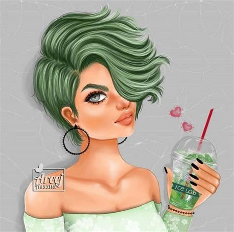 Lindaaa💚 Girly M Pop Art Girl 3d Girl Fashion Illustration Hair