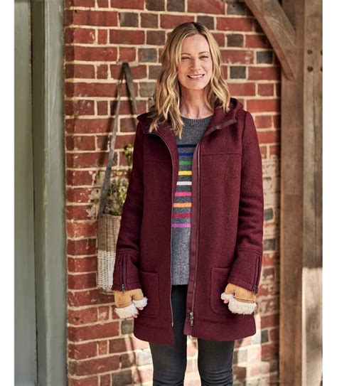 Mulberry Hooded Boiled Wool Coat Woolovers Uk