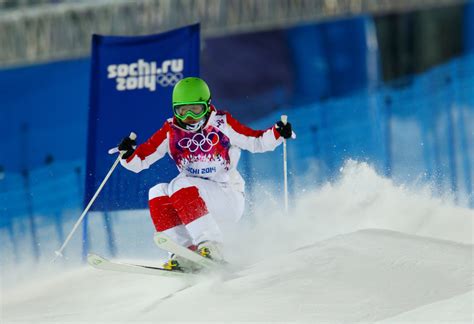 Skier Skiing On The Track At The Olympic Games In Sochi