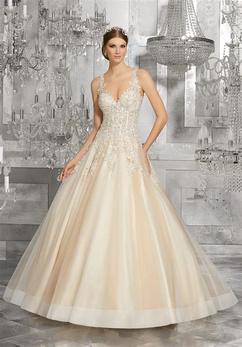 Wedding Dress Mori Lee Bridal FALL Collection Mahala Crystal Beaded Venice Lace