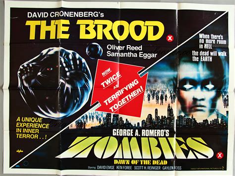 Zombies Dawn Of The Dead The Brood Original Vintage Film Poster