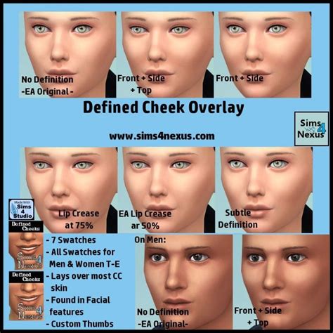 Defined Cheek Overlay Original Content Sims 4 Sims Sims 4 Cc Skin