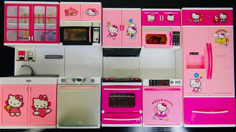 Asmr💝11 Minutes Mixing Giant Hello Kitty Kitchen Playset Into Slime