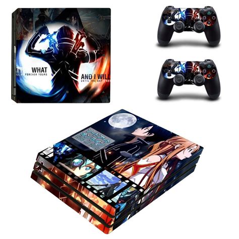Custom bullet buttons for the dualshock 4 controller. Sword art online Ps4 pro edition skin decal for console ...