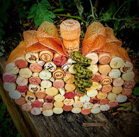 Table Decoration Wine Cork Apple Or Pumpkin By Stickacorkinit